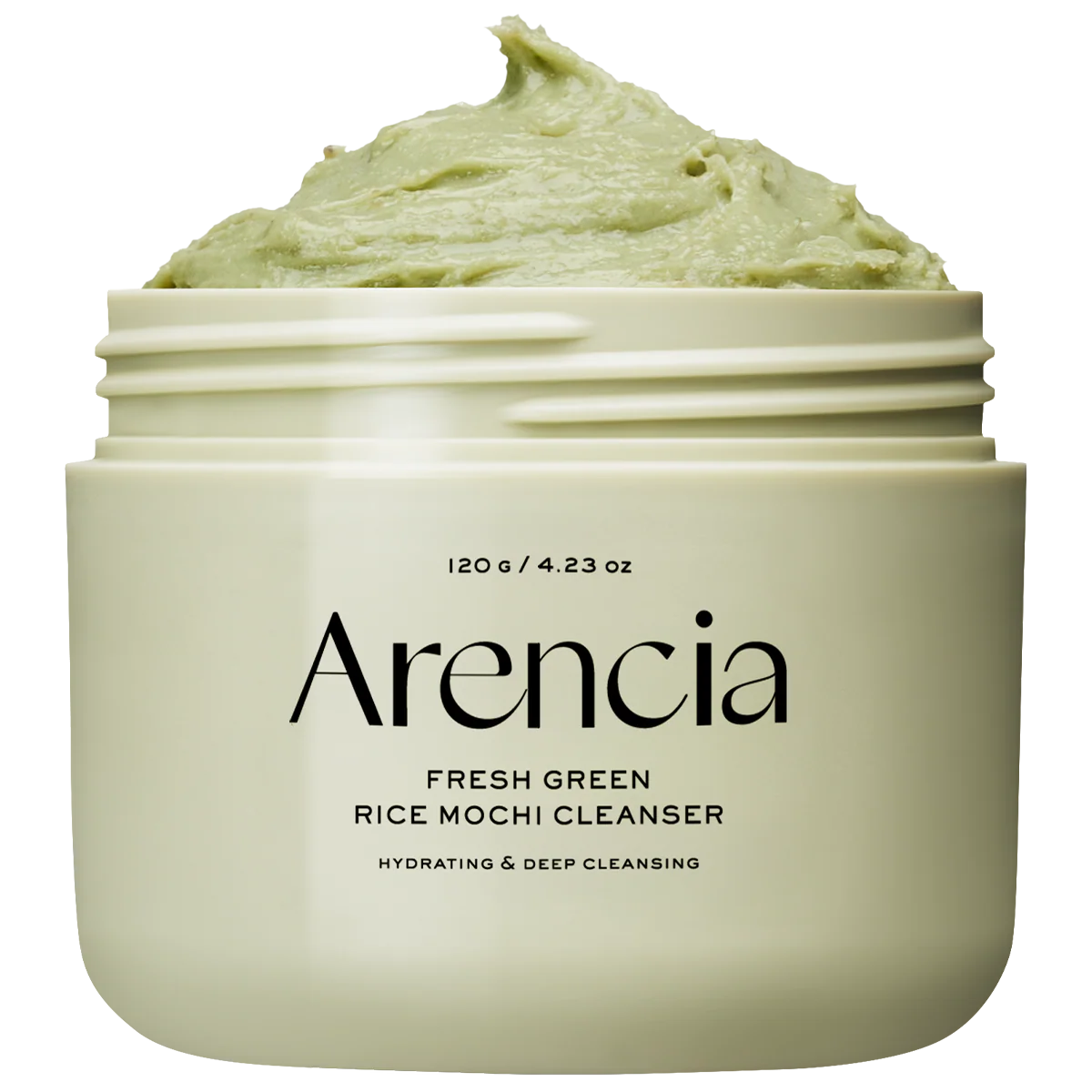 Arencia Fresh Green Rice Mochi Cleanser, Gentle Daily Cleanser for Acne-Prone Skin, 1.76oz / 4.23oz